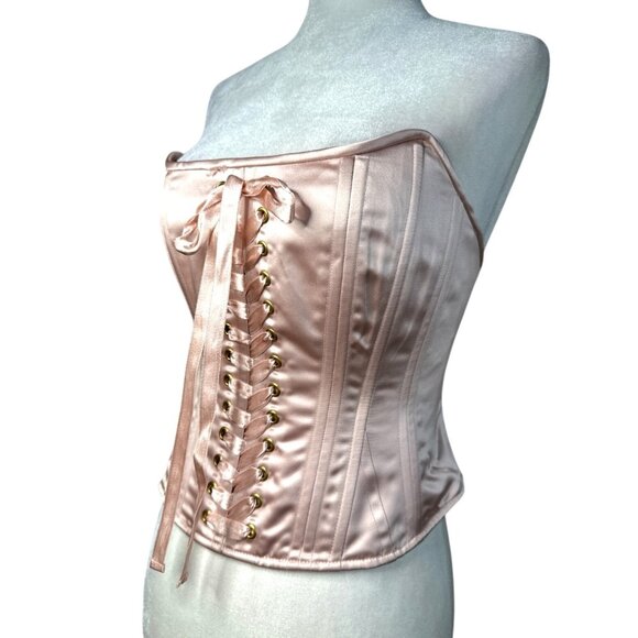 LoveShackFancy Lucarelli Top in Pink Pearl 2 New Womens Corset Strapless - Picture 8 of 14